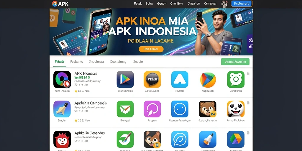 Tampilan berbagai kategori permainan yang mudah diakses.