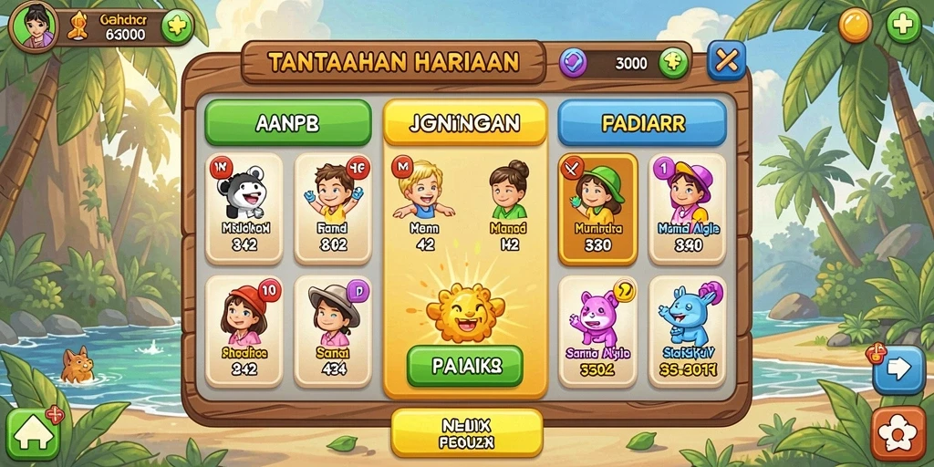 Sistem reward yang mengasyikkan dan memotivasi.