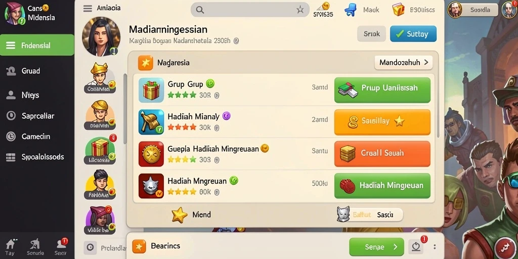 Leaderboards yang memacu semangat bersaing antar pemain.